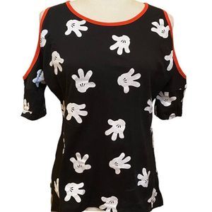 Disney Minnie Mouse Tee Short sleeve Shirt black/white/red Size S